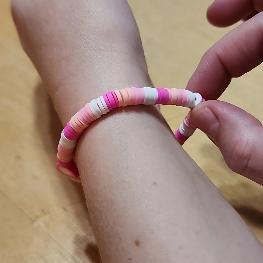 Sold! Handmade Clay Bead Bracelet 🤍 - Picture 4 of 4